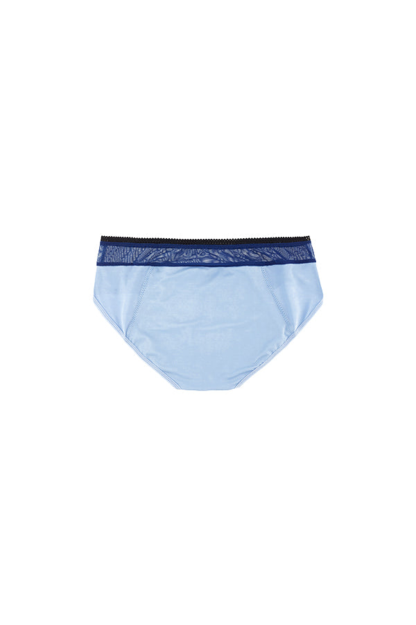 Dear Kate Billie Hipster Full in Blue (solid), back view on a white background.