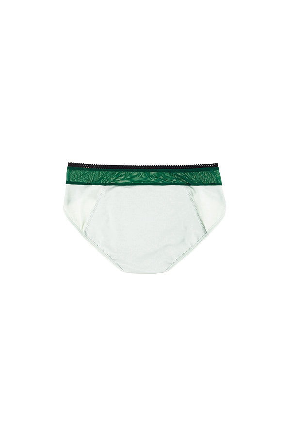 Dear Kate Billie Hipster Full in Green, back view on a white background.