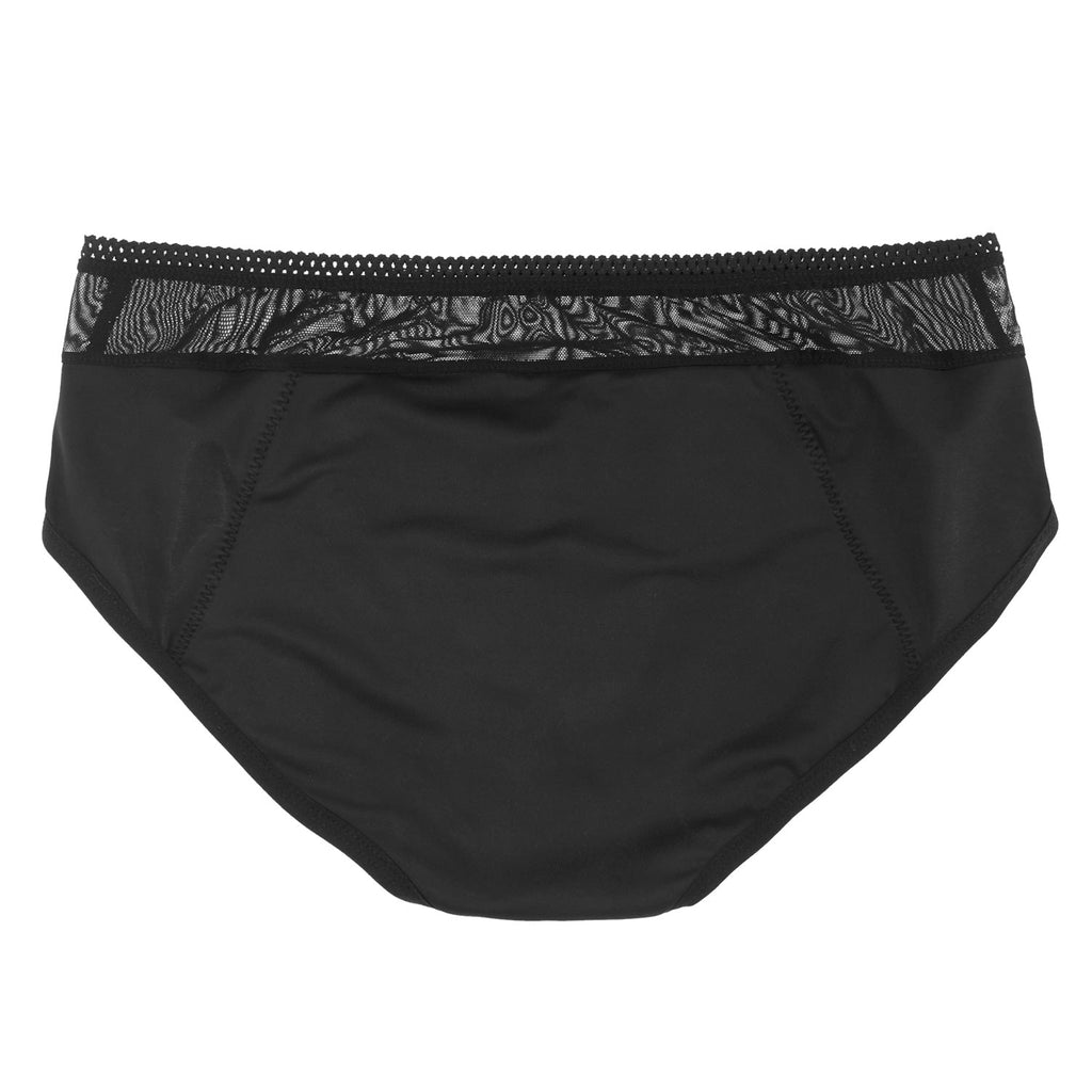 Dear Kate Billie Hipster Full in Black, back view flat lay on a white background.