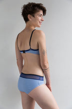 Dear Kate Billie Hipster Full in Blue Star, alternate back view on a white background.