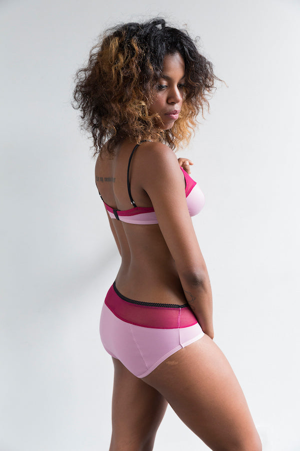 Dear Kate Billie Hipster Full in Petal, alternate back view on a white background.
