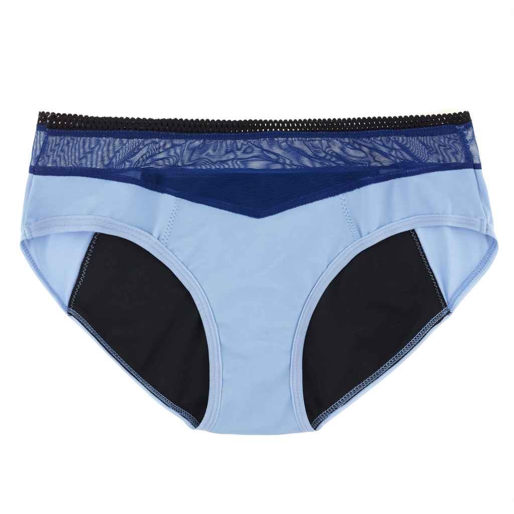 Dear Kate Billie Hipster Full in Blue Star, front view flat lay on a white background.