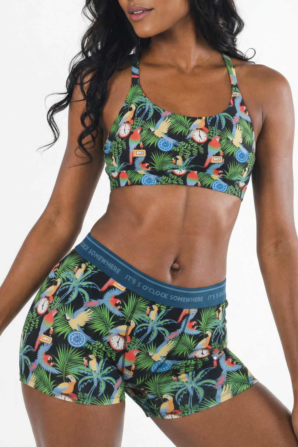 Shinesty The 5 O'Clock Somewhere x Margaritaville women's boxers – tropical collab novelty
