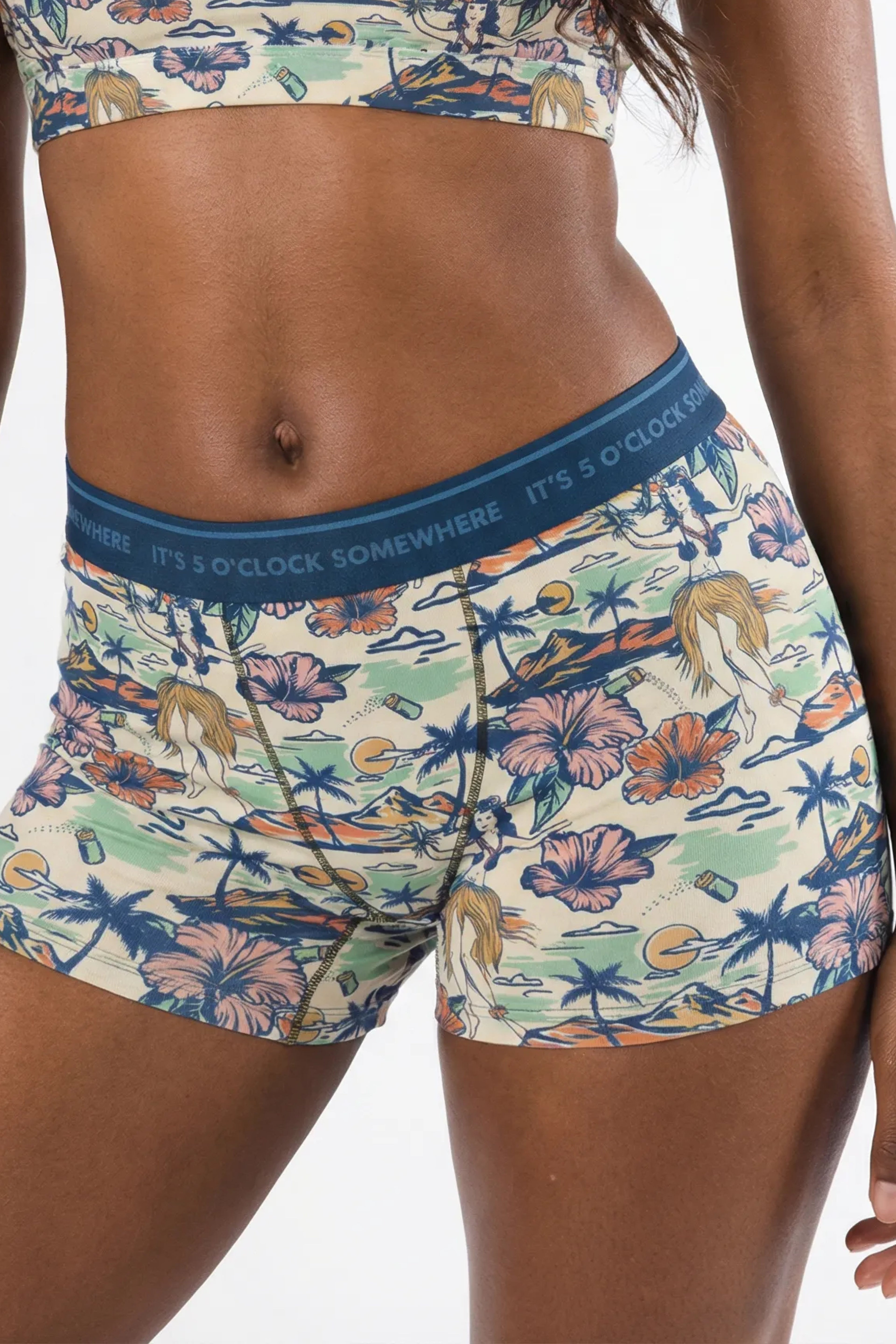 Shinesty The Come Monday x Margaritaville women's boxers – tropical novelty lounge underwear