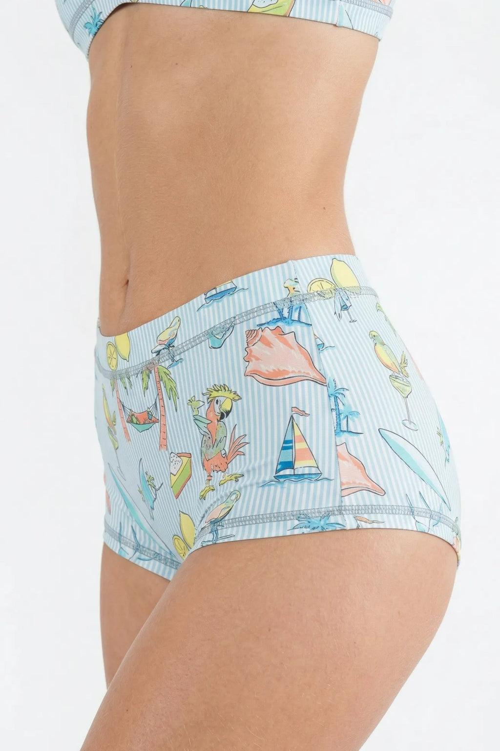 Shinesty The Boat Drinks x Margaritaville modal boyshort – tropical collab novelty