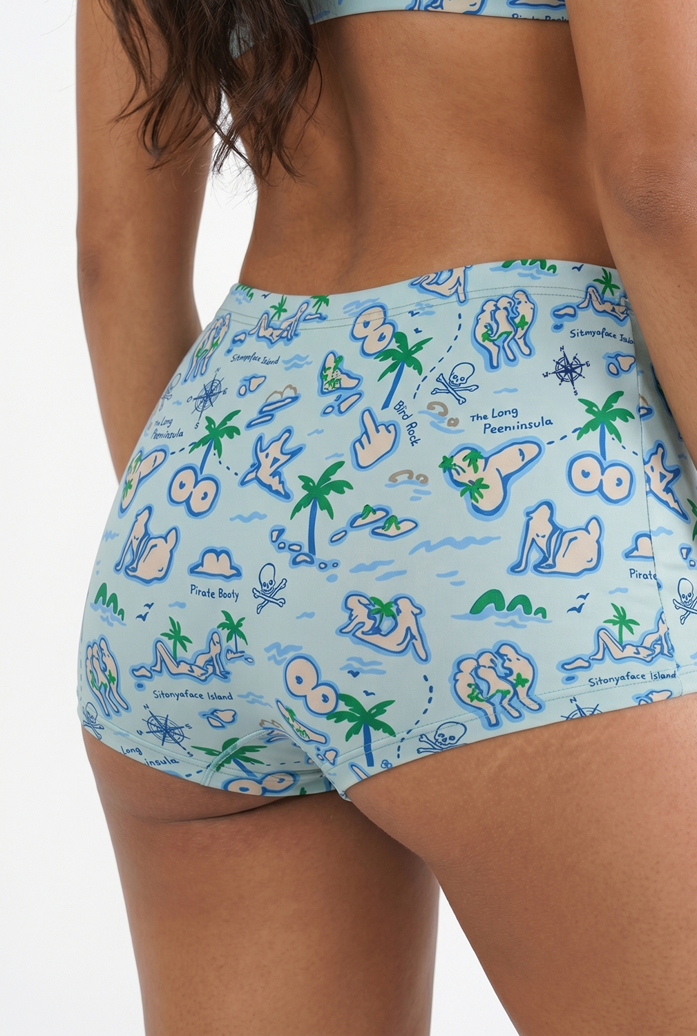 Shinesty The Pirates Booty naughty map modal boyshort underwear – funny pirate novelty