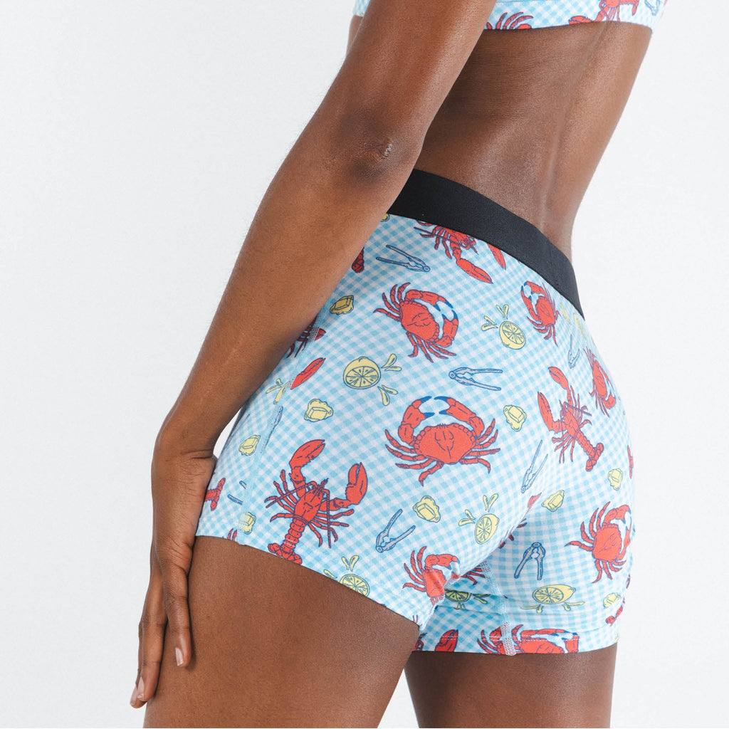 Shinesty The Cajun Cookout summer crabs women's boxers – funny seafood novelty underwear