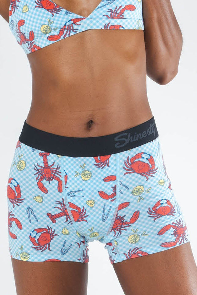 Shinesty The Cajun Cookout summer crabs women's boxers – funny seafood novelty underwear