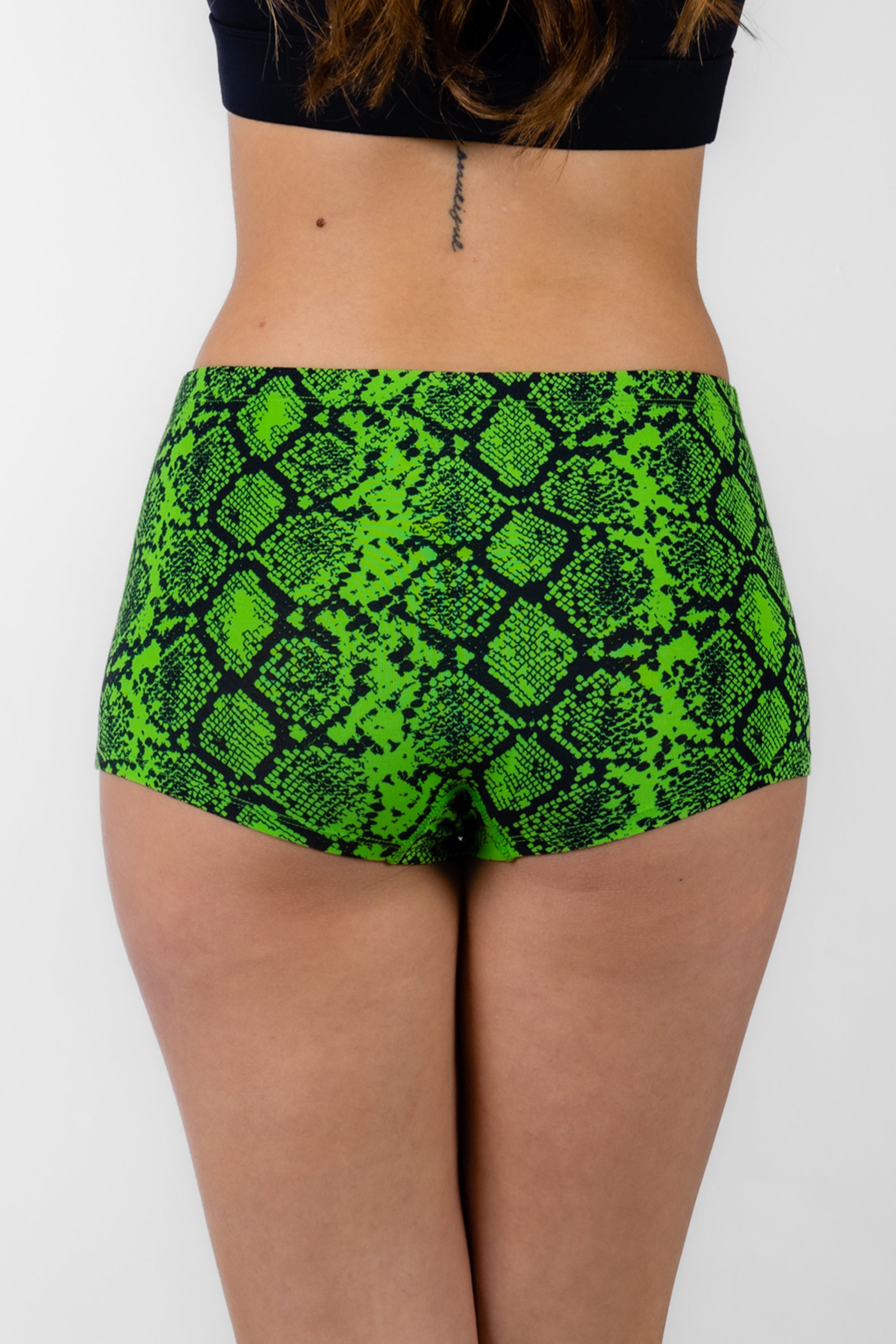 Shinesty The Queen Cobra snakeskin modal boyshort underwear – bold animal print novelty