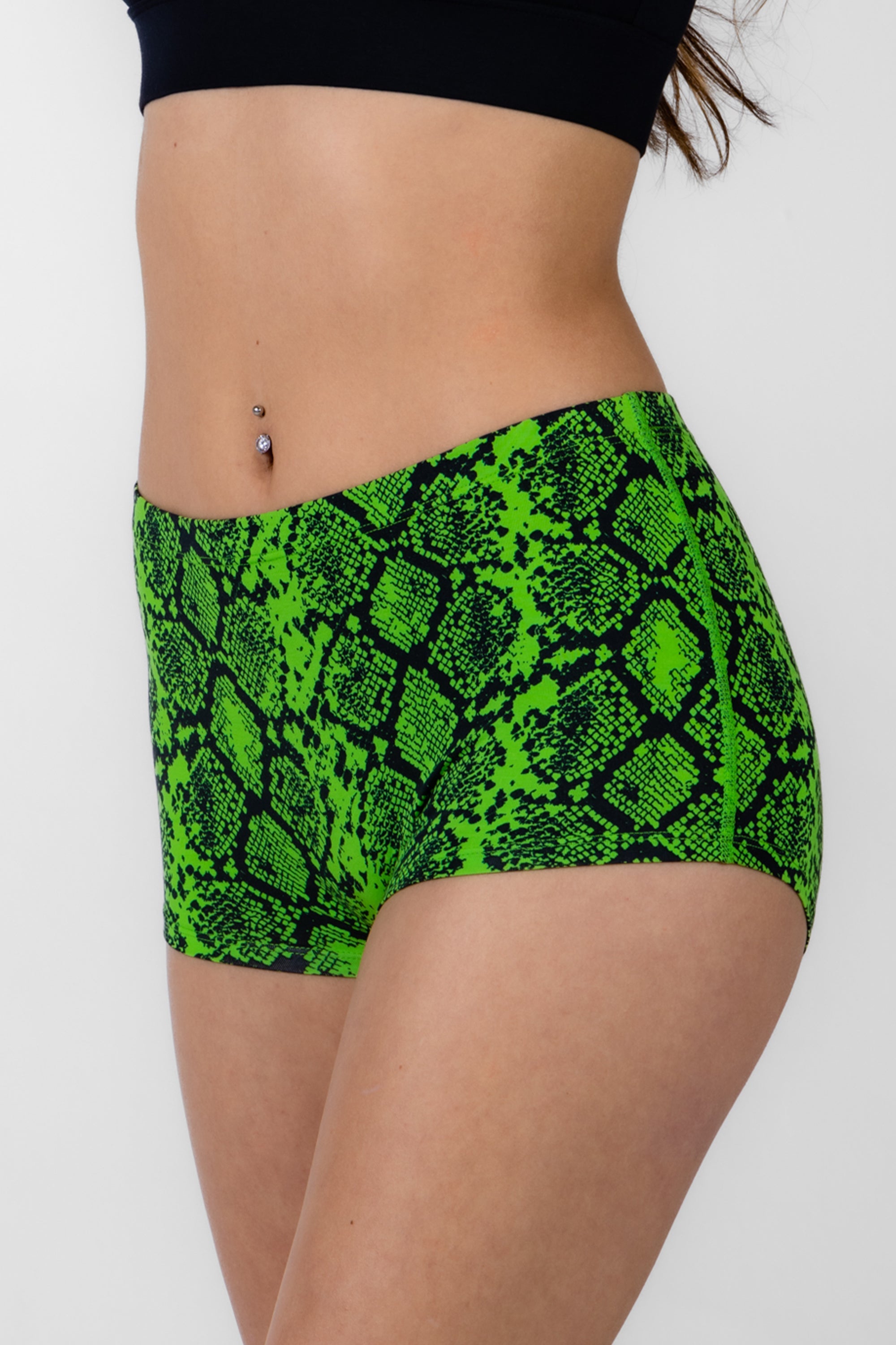 Shinesty The Queen Cobra snakeskin modal boyshort underwear – bold animal print novelty