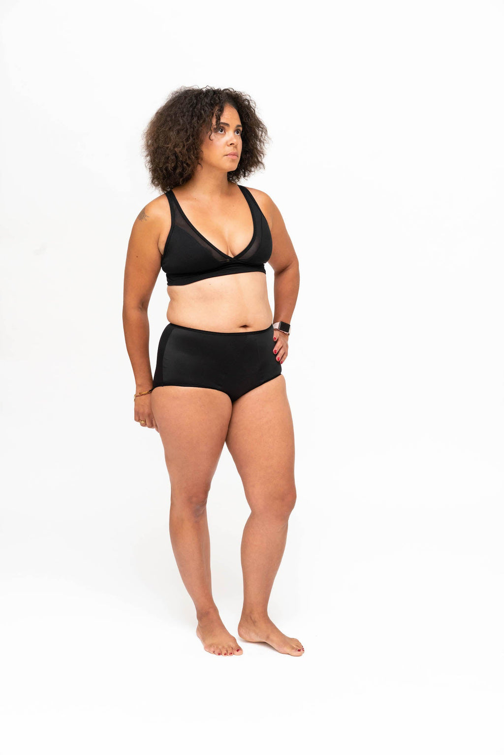 Dear Kate Nellie Brief Full worn on model, lifestyle view on a white background.