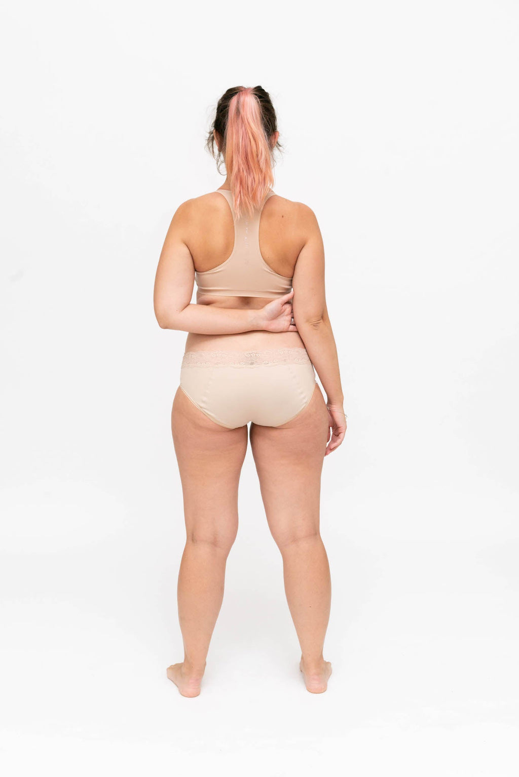 Dear Kate Ada Hipster Mini worn on model, lifestyle view on a white background.