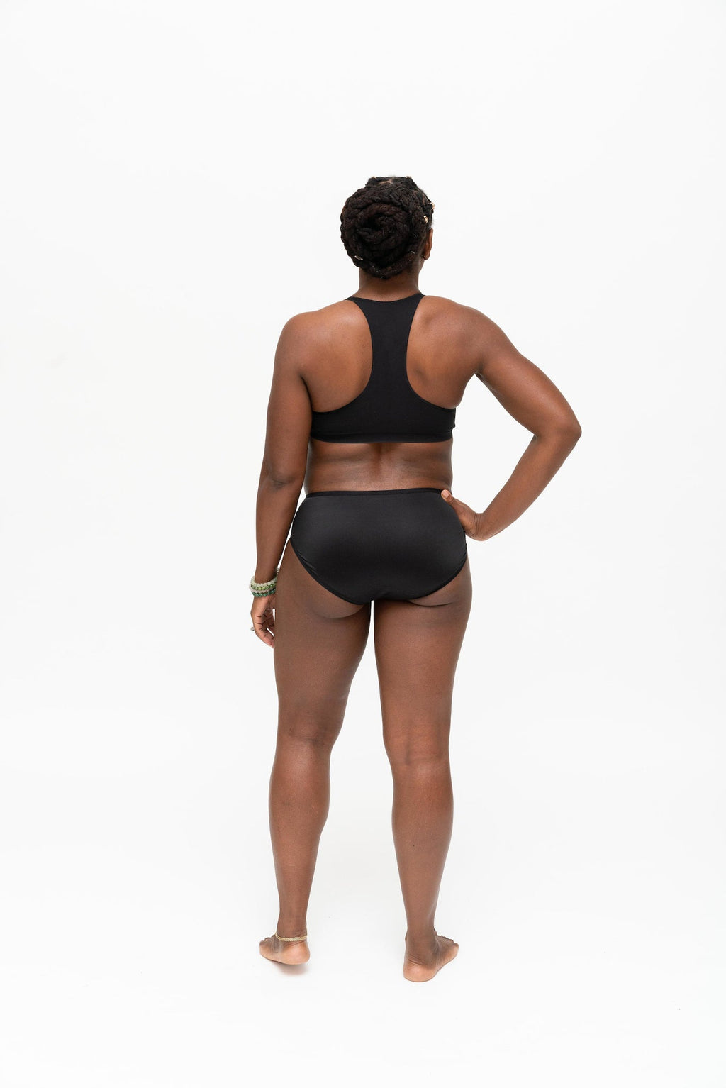 Dear Kate Nellie Hipster Mini worn on model, alternate lifestyle view on a white background.