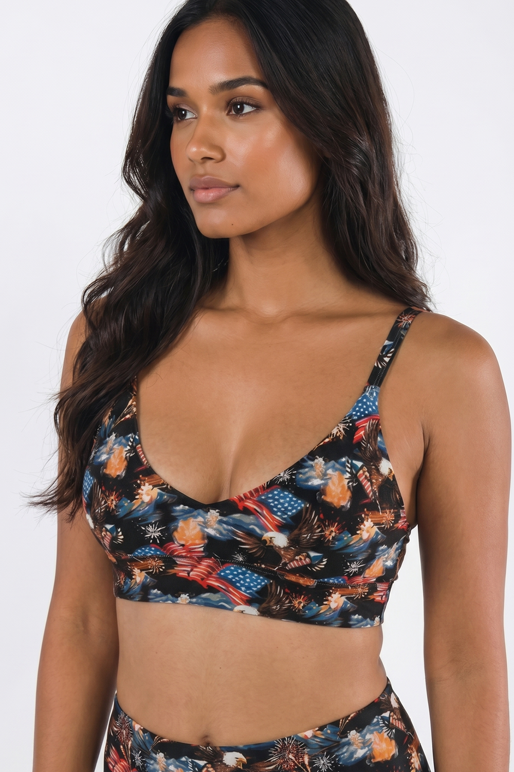 Shinesty The Declaration Americana eagles Boob Hammock plunge bralette – patriotic novelty