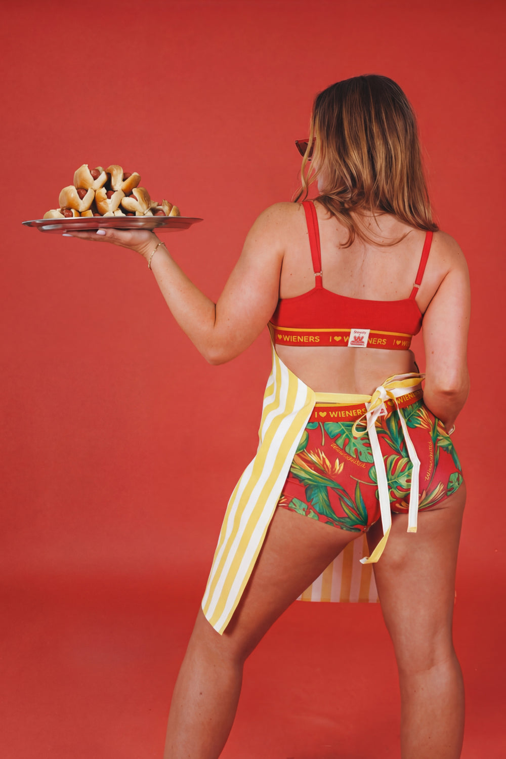 Shinesty The Wiener In Paradise x Wienerschnitzel tropical boyshort – hot dog collab novelty