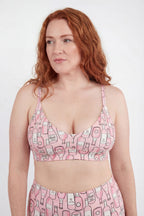 Shinesty The All Day rosé wine Boob Hammock plunge bralette – funny wine novelty bralette