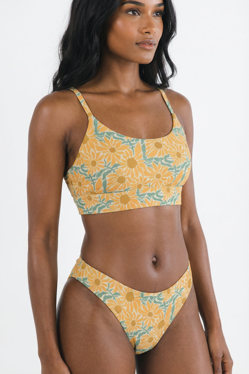 Shinesty The June Bug sunflower Boob Hammock scoop bralette – floral summer novelty bralette