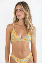 Shinesty The June Bug sunflower Boob Hammock triangle bralette – floral summer novelty