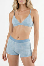 Shinesty The Spick and Span window pane plaid women's boxers – classic plaid novelty underwear