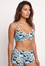 Shinesty The Halloweenies Halloween Dogs Plunge Bralette – women's halloween dogs print plunge bralette