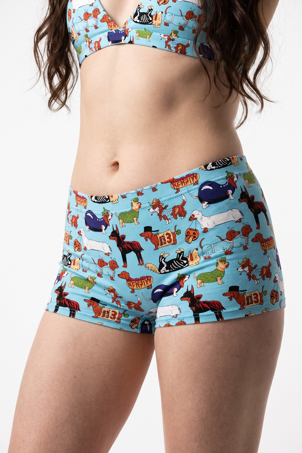 Shinesty The Halloweenies Halloween Dogs Boyshort Underwear – women's halloween dogs print boyshort underwear