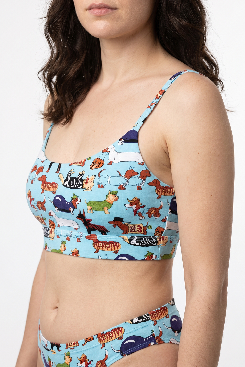 Shinesty The Halloweenies Halloween Dogs Scoop Bralette – women's halloween dogs print scoop bralette