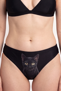 Shinesty The Hex Appeal Black Cat Modal Bikini Underwear – women's black cat print modal bikini underwear
