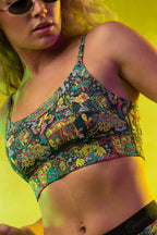 Shinesty The Spaced Out x Killer Acid Boob Hammock scoop bralette – psychedelic space collab
