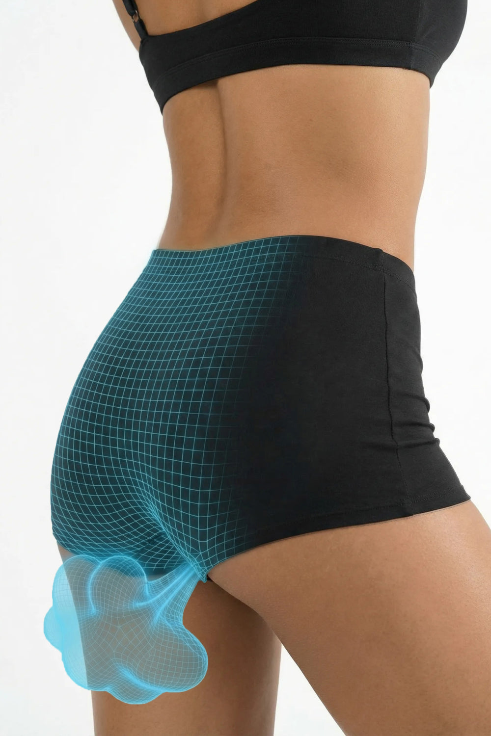 Shinesty The Threat Level Midnight solid black fart proof boyshort – odor blocking novelty