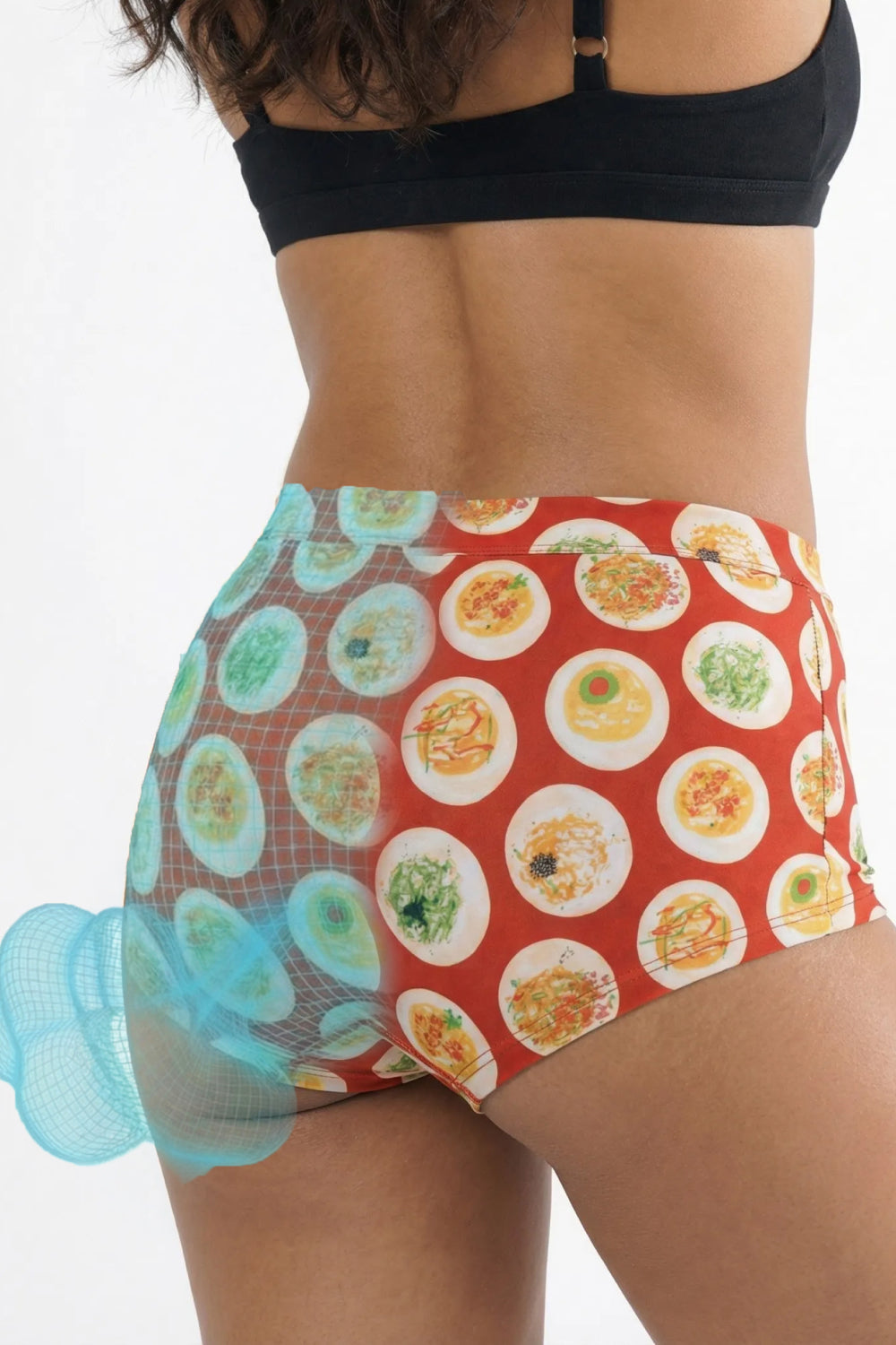 Shinesty The Eggstasy deviled egg fart proof boyshort underwear – funny odor blocking