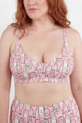 Shinesty The All Day rosé wine Boob Hammock plunge bralette – funny wine novelty bralette