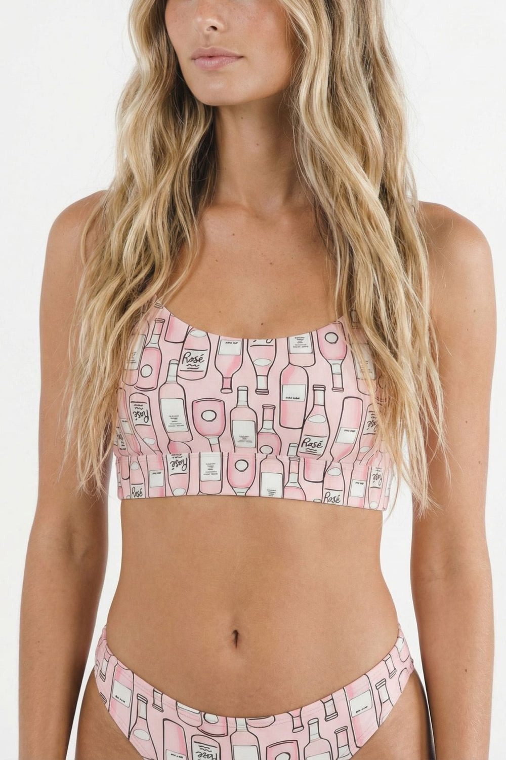 Shinesty The All Day rosé wine Boob Hammock scoop bralette – funny wine novelty bralette