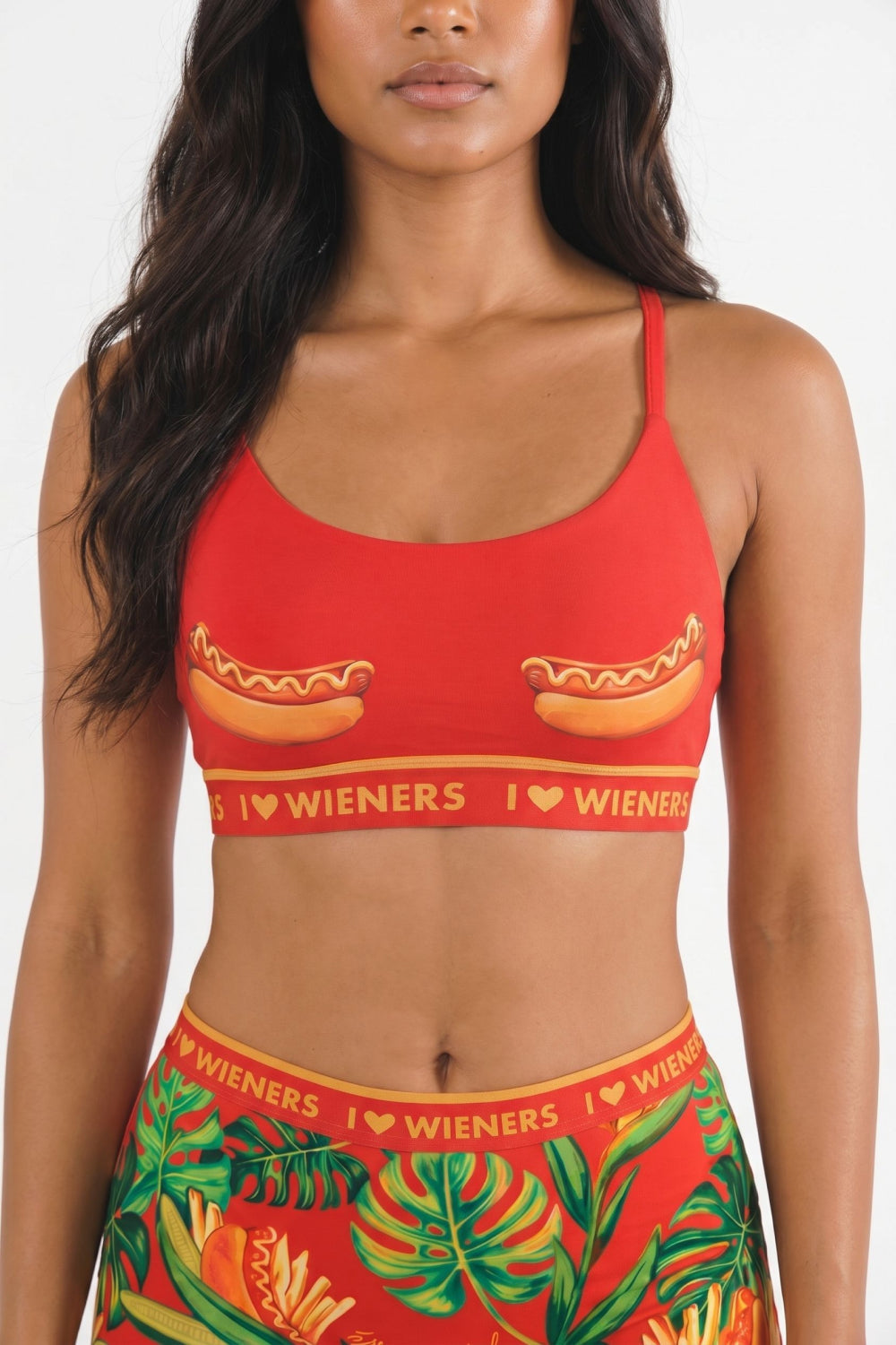 Shinesty The Red Hot Dog x Wienerschnitzel Boob Hammock bralette – funny novelty bralette