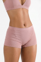 Shinesty The Bell Pep red chambray modal boyshort underwear – earthy red tonal novelty