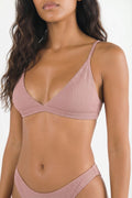 Shinesty The Bell Pep red chambray Boob Hammock triangle bralette – earthy red tonal bralette