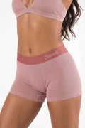 Shinesty The Bell Pep red chambray women's boxers – earthy tonal novelty lounge underwear