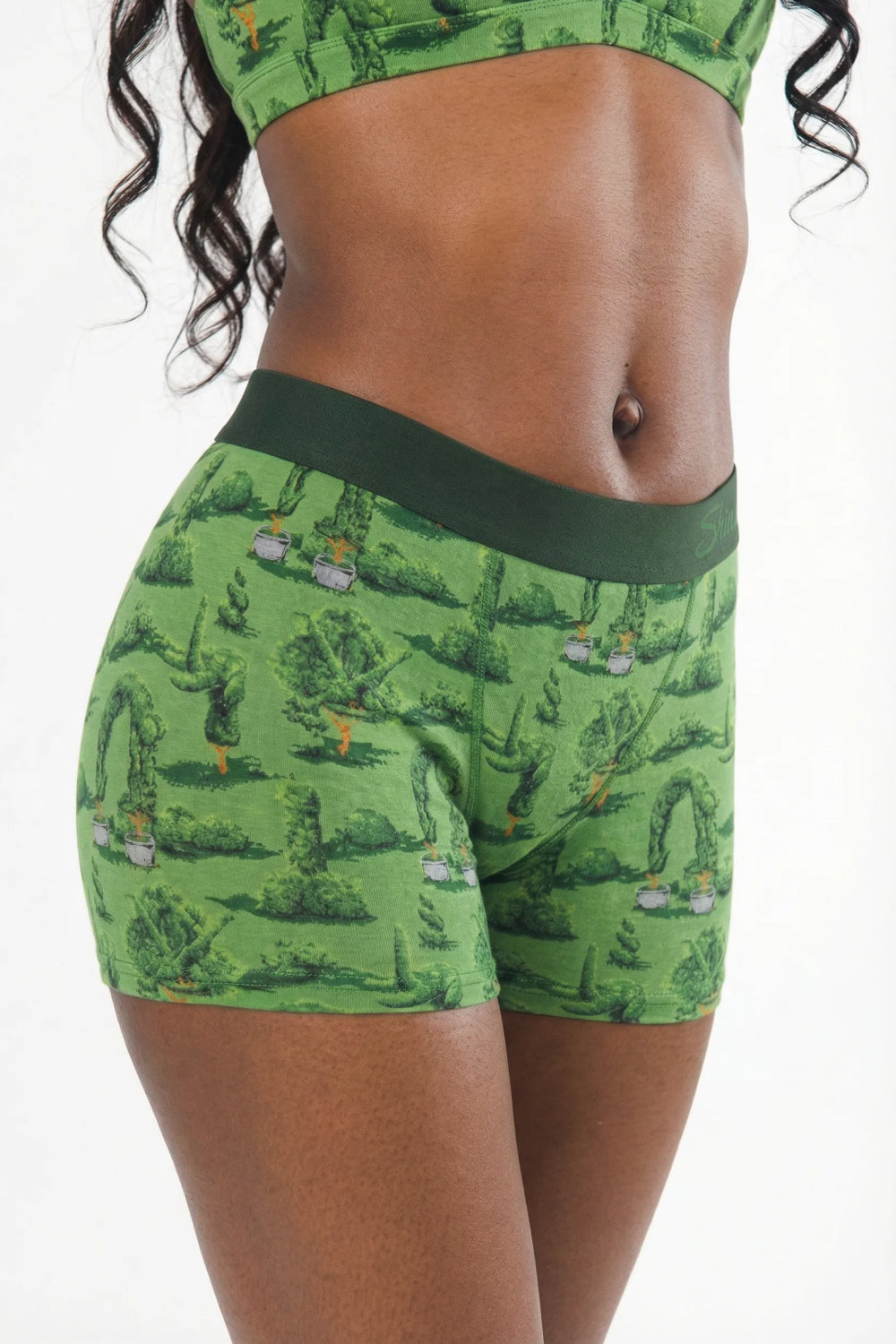 Shinesty The Full Bush Bush Club naughty landscaping women's boxers – funny novelty underwear