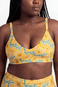 Shinesty The June Bug sunflower Boob Hammock plunge bralette – summer floral novelty bralette