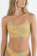 Shinesty The June Bug sunflower Boob Hammock scoop bralette – floral summer novelty bralette
