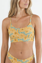 Shinesty The June Bug sunflower Boob Hammock scoop bralette – floral summer novelty bralette