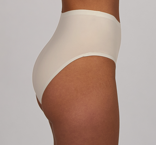 The Only Bra Hi-Waist Hug in Light Nude, front view on a white background.