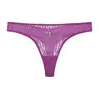 Amour d'Agnette Julie Everyday Lace Thong, three-keyhole back detail on a white background.