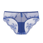 Amour d'Agnette Kim Stretch Lace and Mesh Cheeky, alternate back view on a white background.