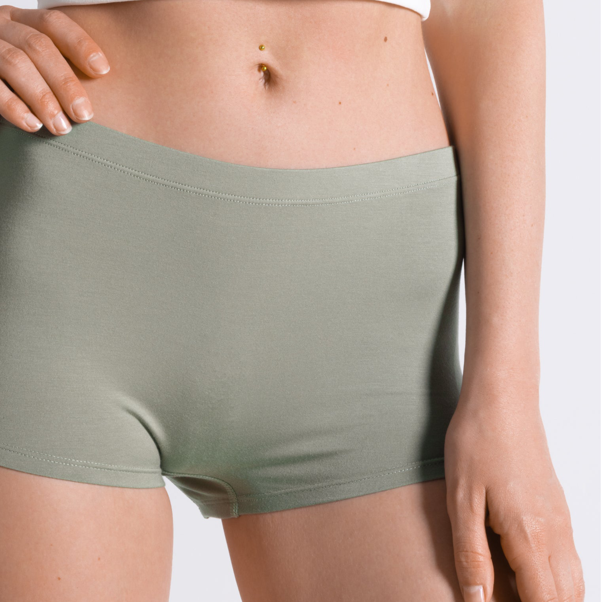 Shinesty The Manzanilla olive green modal boyshort underwear – earthy tonal novelty