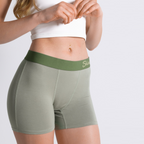 Shinesty The Manzanilla olive green women's boxers – earthy tonal novelty lounge underwear