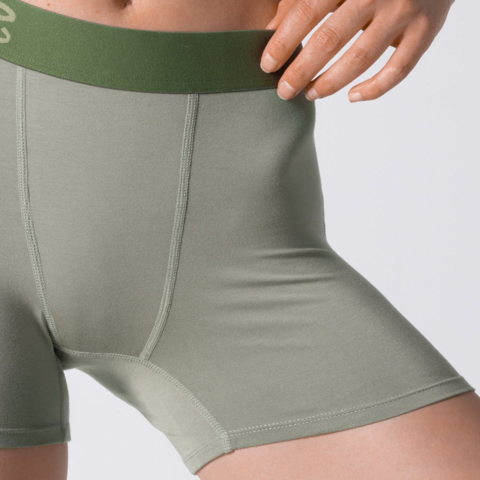 Shinesty The Manzanilla olive green women's boxers – earthy tonal novelty lounge underwear