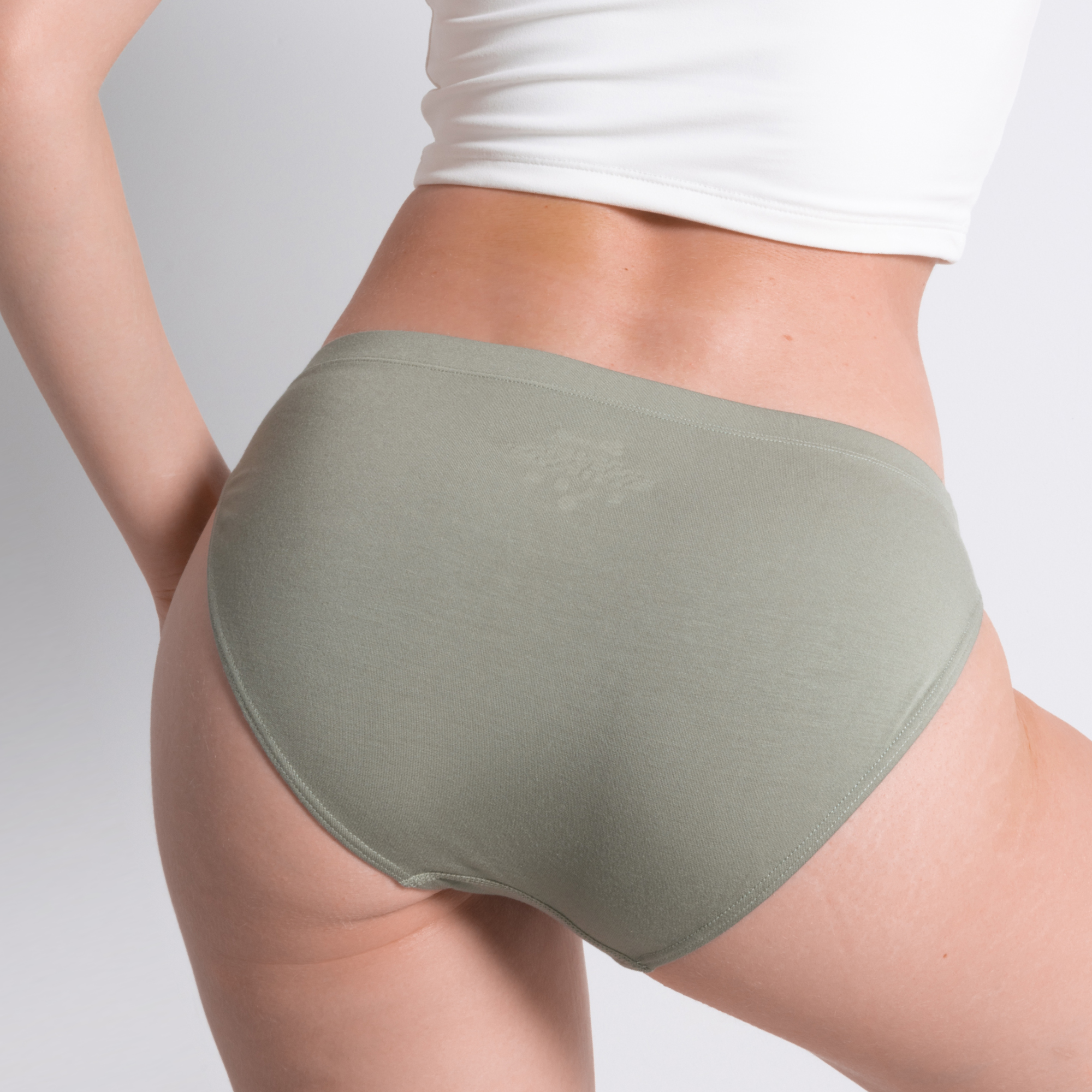 Shinesty The Manzanilla olive green modal bikini underwear – earthy tonal novelty