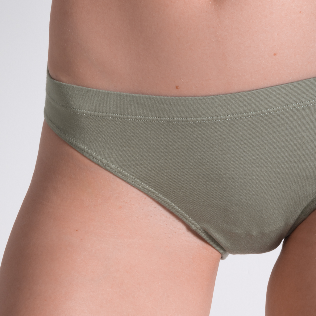 Shinesty The Manzanilla olive green modal bikini underwear – earthy tonal novelty