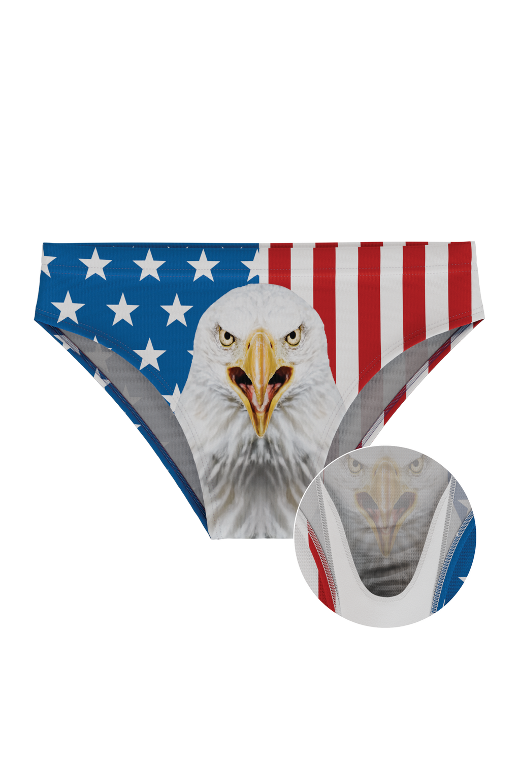 Shinesty The Mascot American flag Ball Hammock pouch swim brief – patriotic novelty swimwear