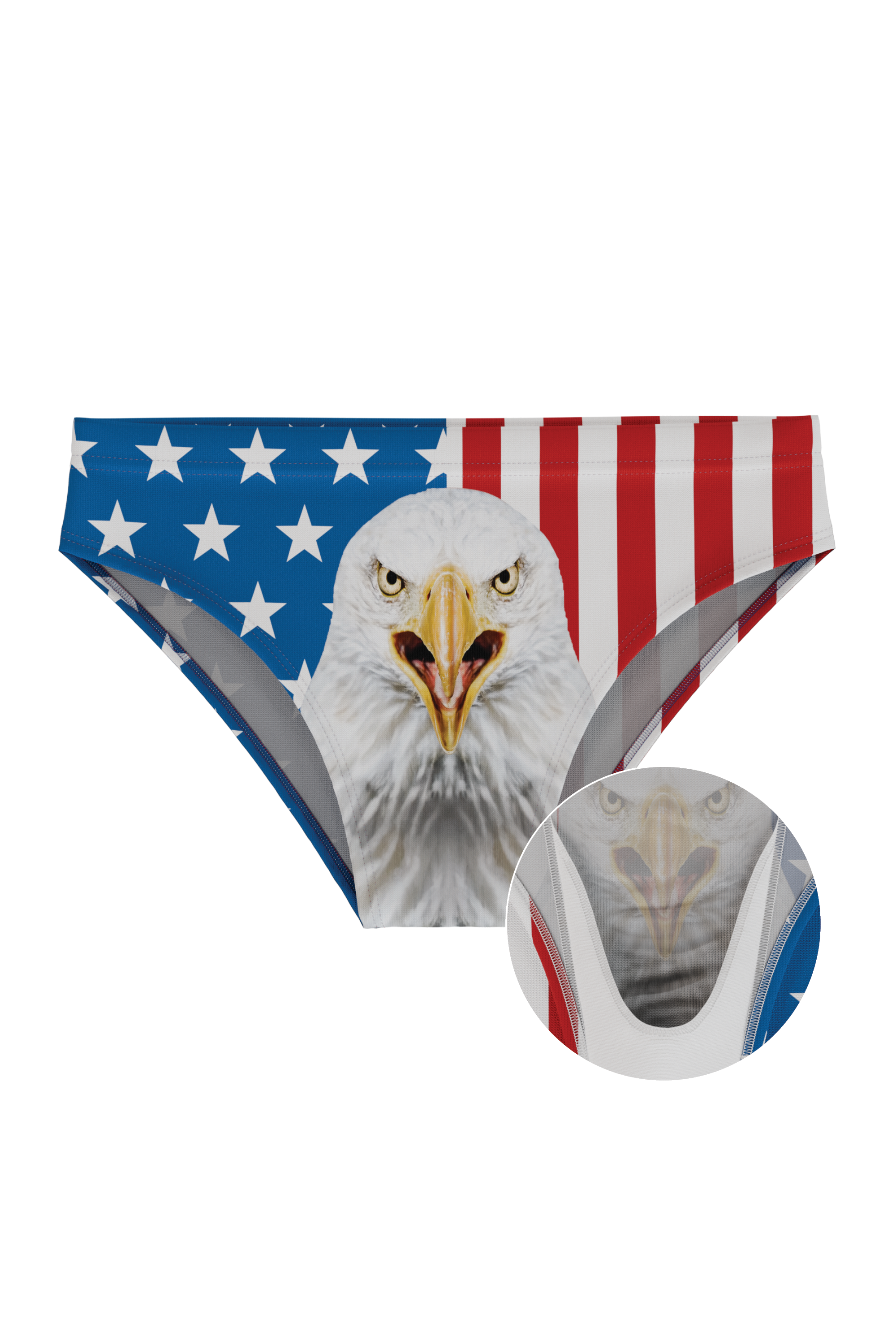 Shinesty The Mascot American flag Ball Hammock pouch swim brief – patriotic novelty swimwear